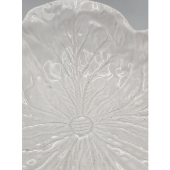 Vintage Bordallo Pinheiro Cabbage Bowl White - Picture 3 of 7